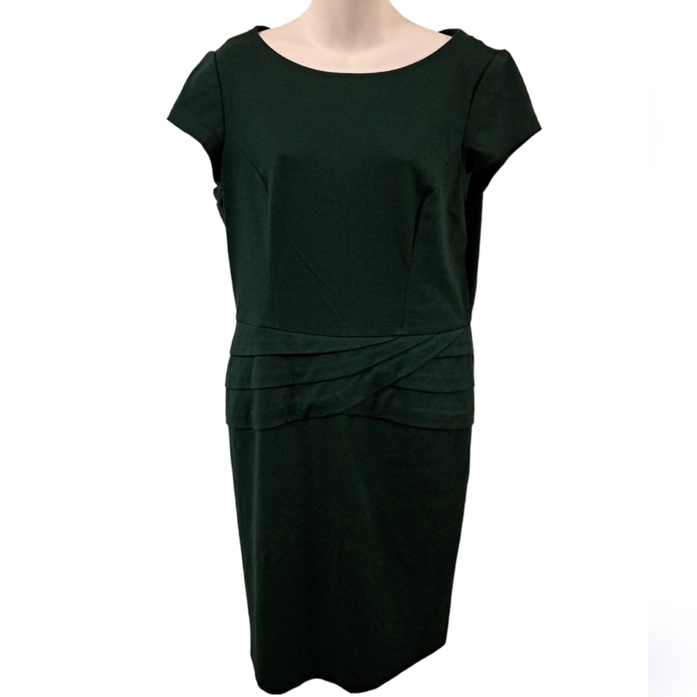 JONES STUDIO - Emerald Green - Cap Sleeve - Sheath Dress - Size 14